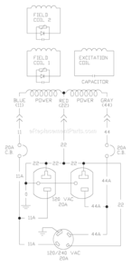 Page B Diagram and Parts List for 1658-0  Briggs and Stratton Generator